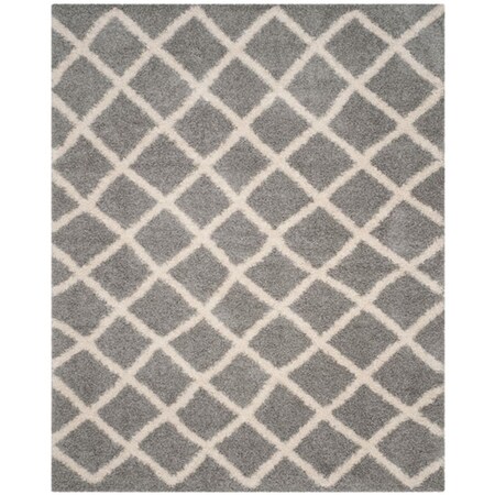 Safavieh Dallas Shag Large Rectangle Area RugGrey & Ivory 8 ft. 6 in. x 12 ft. SGD258G-9
